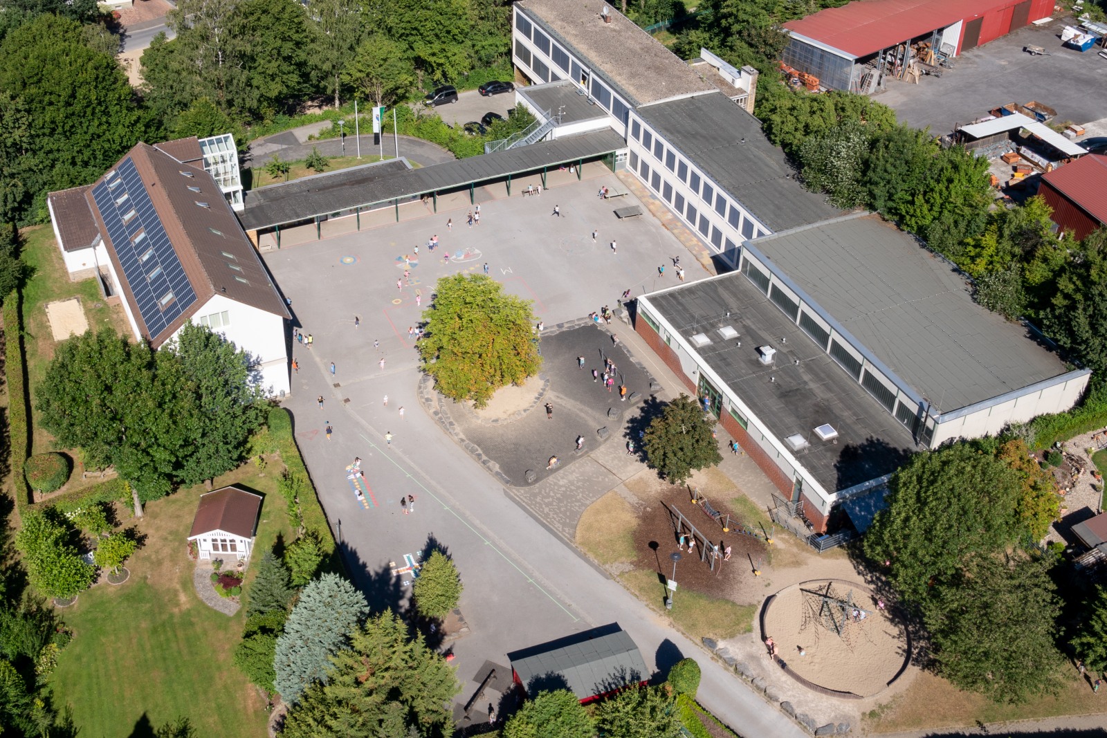 Luftbild der Melanchthonschule